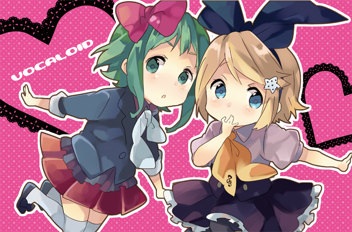 kagamine rin and gumi (vocaloid) drawn by ousaka_nozomi