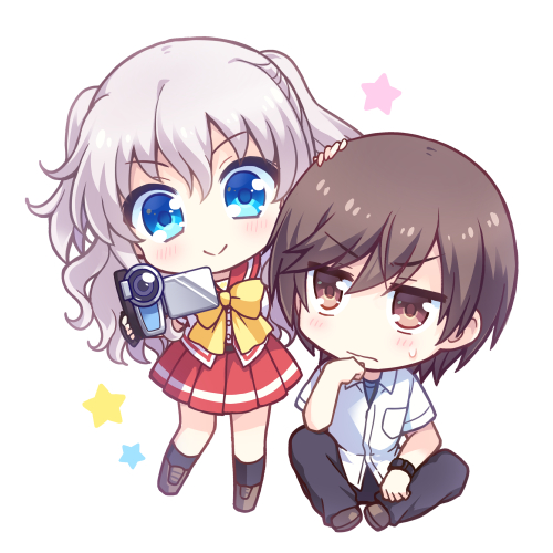 tomori nao and otosaka yuu (charlotte) drawn by kousetsu