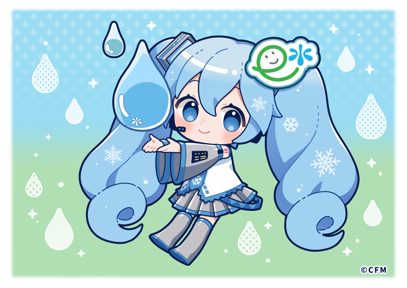 hatsune miku and yuki miku (vocaloid) drawn by binchou_maguro