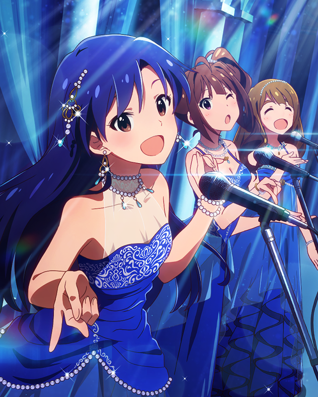 kisaragi chihaya, yokoyama nao, and miyao miya (idolmaster and 2 more)