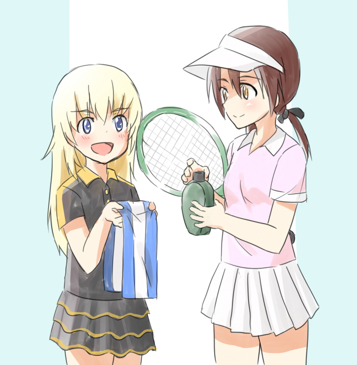 gertrud barkhorn and helma lennartz (world witches series and 2 more) drawn by hatopoo_(beach7pijon)