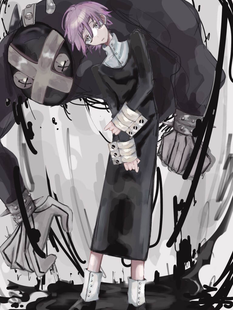 crona and ragnarok (soul eater) drawn by wa_noko