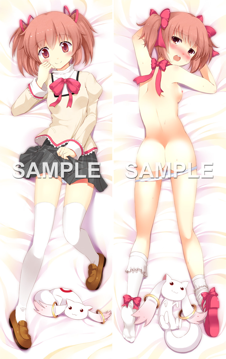 kaname madoka and kyubey (mahou shoujo madoka magica) drawn by komone_ushio