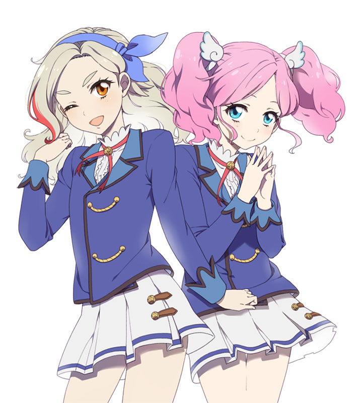 amahane madoka and kurosawa rin (aikatsu!) drawn by mattaku_mousuke
