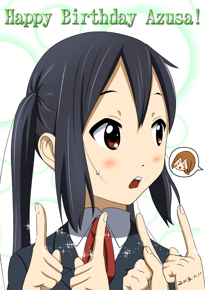 nakano azusa and hirasawa yui (k-on!) drawn by amaoto_eu