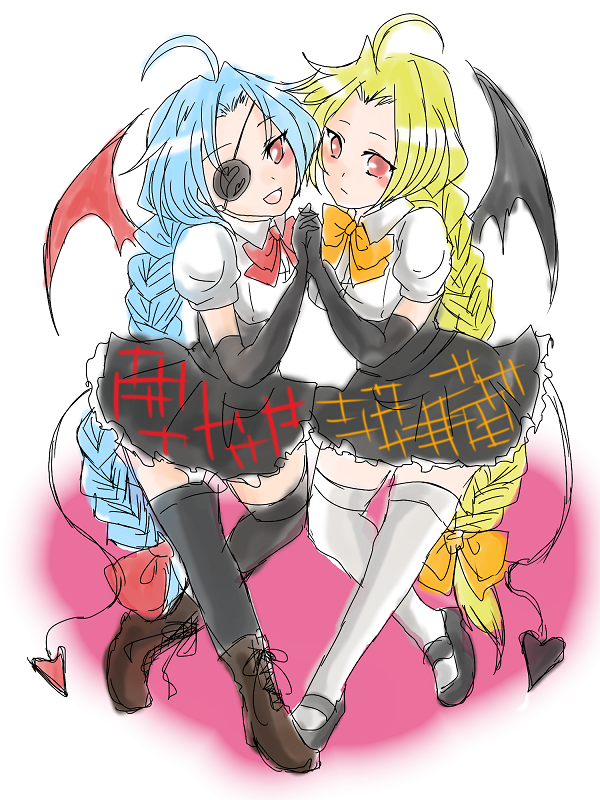 nu-13 and lambda-11 (blazblue) drawn by mugetsu_kiryu