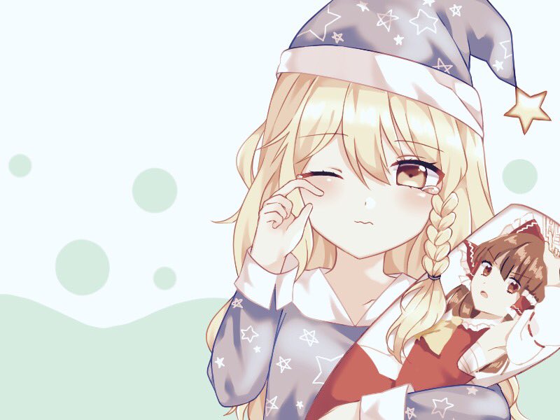 hakurei reimu and kirisame marisa (touhou) drawn by yururi_nano