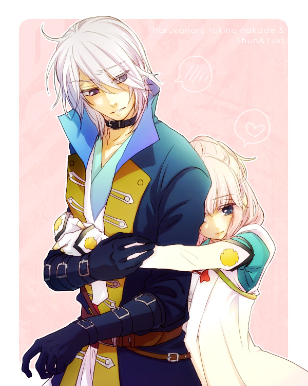 hasumi yuki and kiryuu shun (harukanaru toki no naka de and 1 more) drawn by haruka3_(deyaadaa)