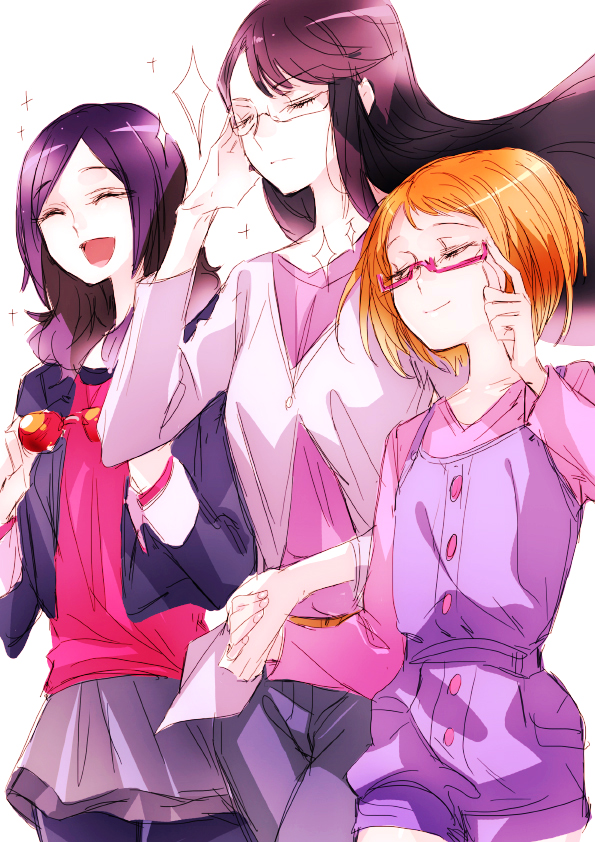 higashi setsuna, tsukikage yuri, and shirabe ako (precure and 4 more) drawn by tima