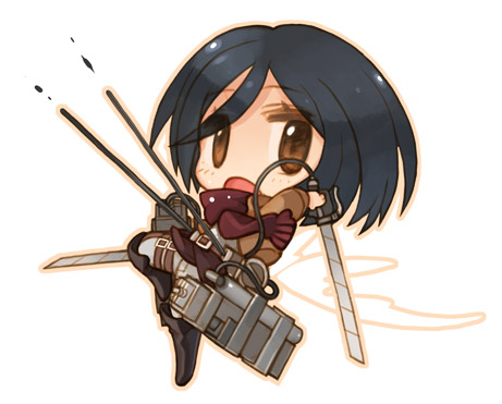 mikasa ackerman (shingeki no kyojin) drawn by ran_system
