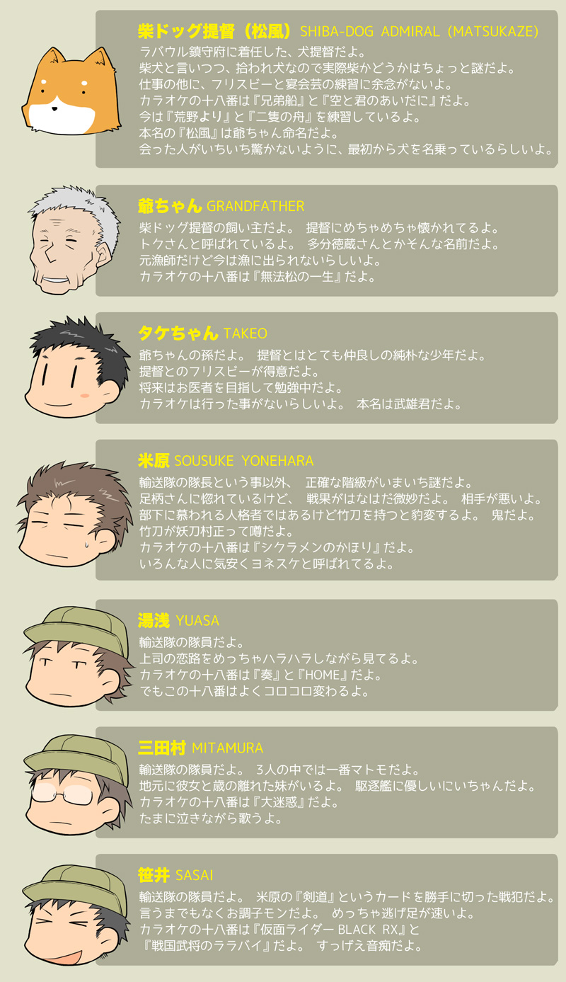 admiral, non-human admiral, yonehara sousuke, and takeo (kantai collection) drawn by suetake_(kinrui)