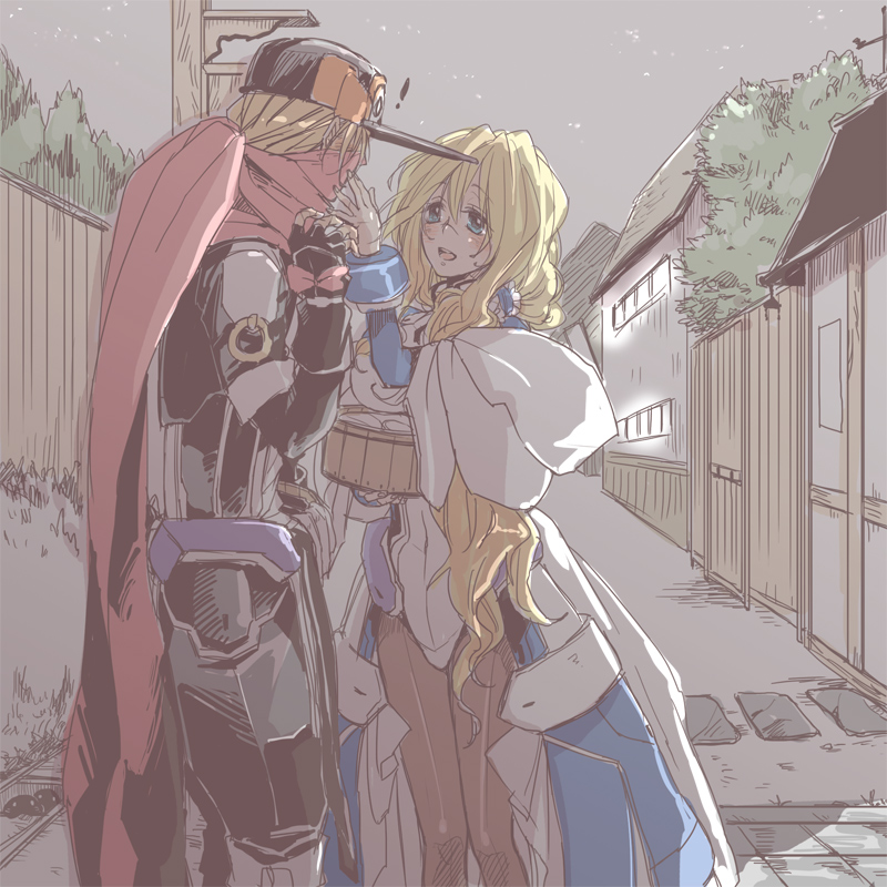 mary stuart and tenzou crossunite (kyoukaisenjou no horizon) drawn by hjm