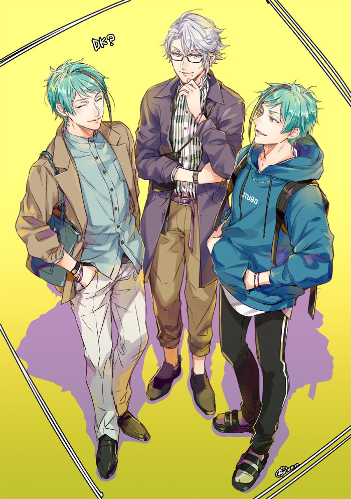 floyd leech, jade leech, and azul ashengrotto (twisted wonderland) drawn by doro_(sabarudoro)