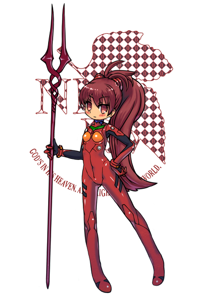 sakura kyoko and souryuu asuka langley (mahou shoujo madoka magica and 1 more) drawn by lirinx