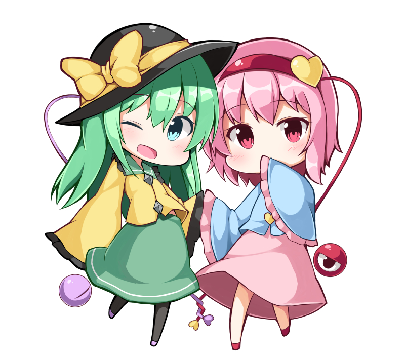 komeiji koishi and komeiji satori (touhou) drawn by ominaeshi_(takenoko)