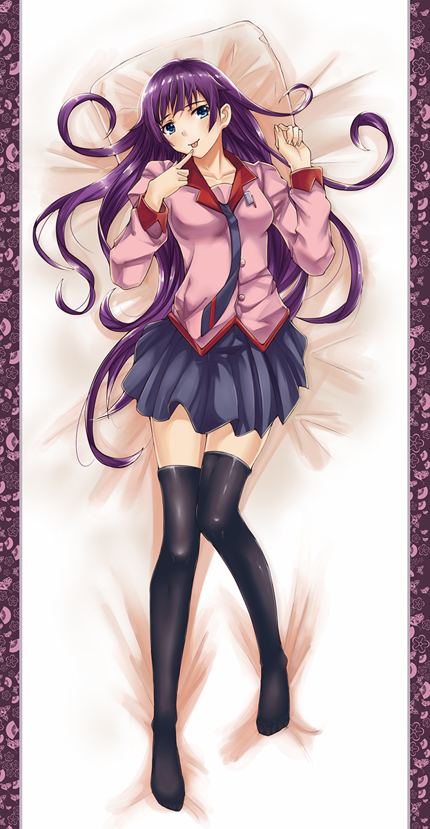 senjougahara hitagi (monogatari and 1 more) drawn by sardonyx