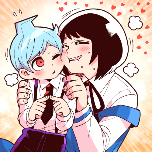 teshigawara sakura and samon shousuke (samon-kun wa summoner) drawn by 3mm