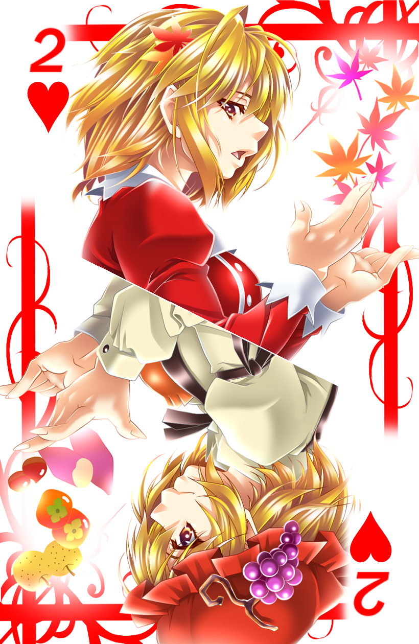 aki minoriko and aki shizuha (touhou) drawn by yoiti