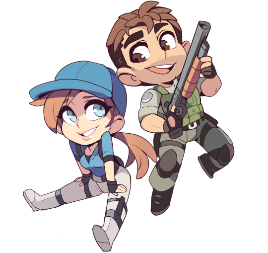 jill valentine and chris redfield (resident evil and 1 more) drawn by almightychiru