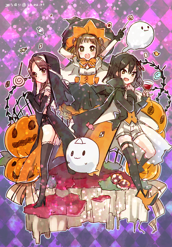 sendai, naka, and jintsuu (kantai collection) drawn by koruri