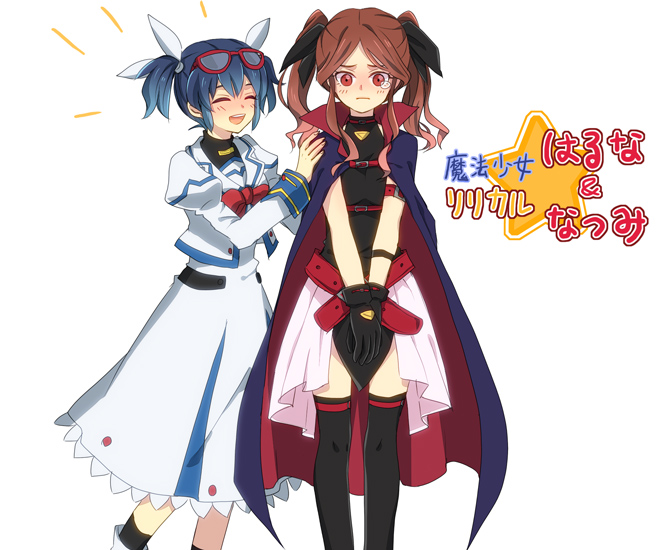 fate testarossa, takamachi nanoha, otonashi haruna, and raimon natsumi (lyrical nanoha and 2 more) drawn by mayo.