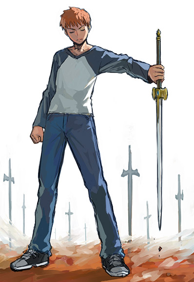 emiya shirou (fate and 1 more) drawn by b_suke