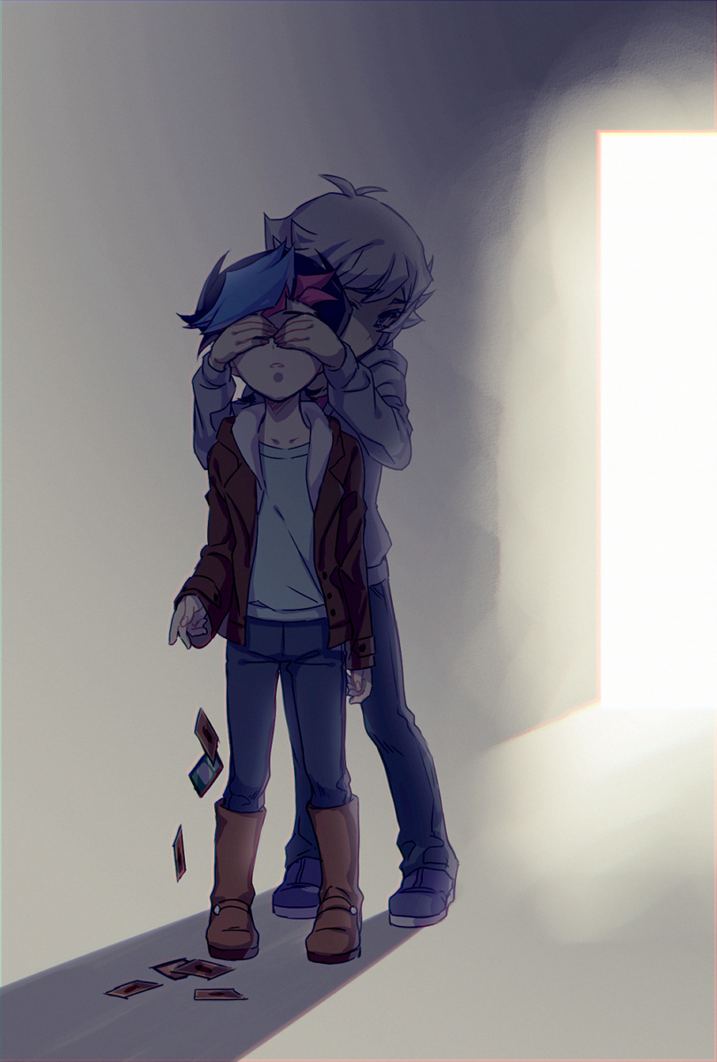 fujiki yusaku and kogami ryoken (yu-gi-oh! and 1 more) drawn by ryo_(screw)