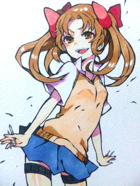 shirai kuroko (toaru majutsu no index and 1 more) drawn by momokan_(mmkn100)