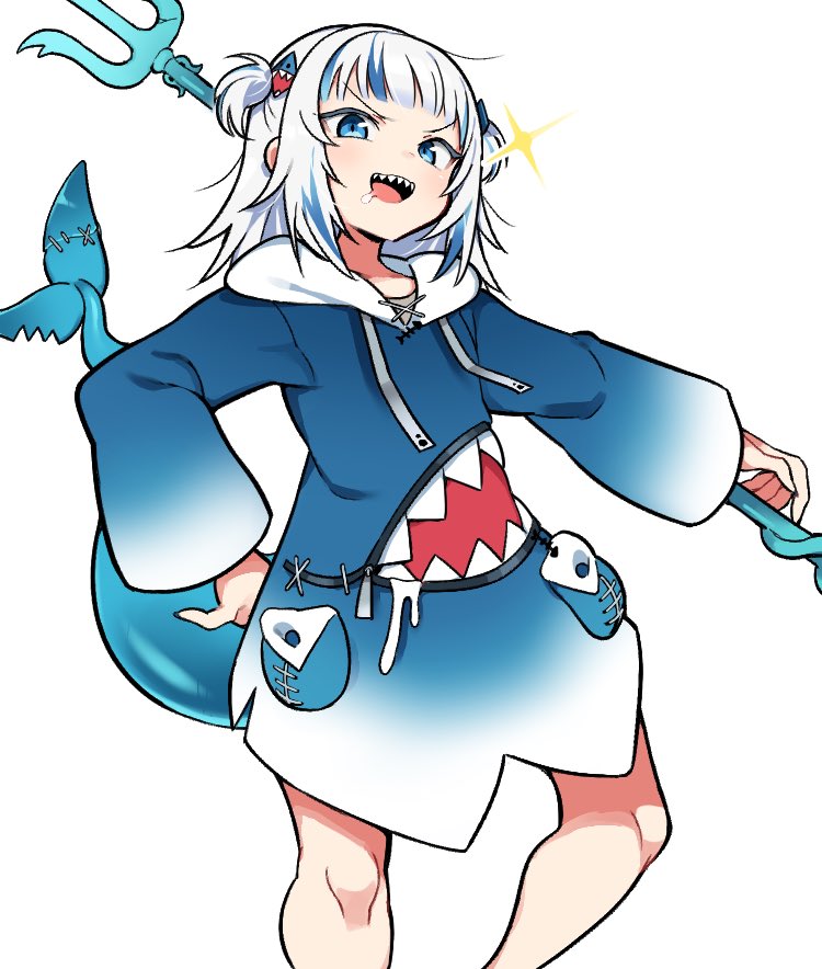 gawr gura (hololive and 1 more) drawn by hyou_(hyouga617)