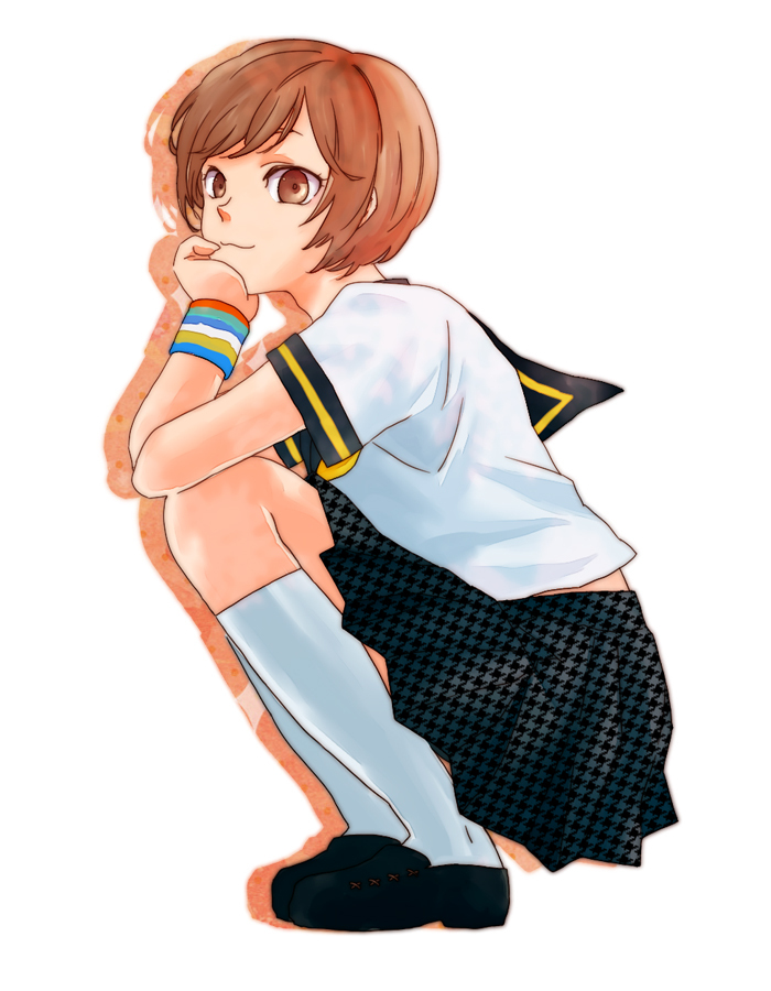 satonaka chie (persona and 1 more) drawn by az0212