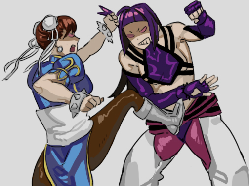 chun-li and han juri (street fighter and 1 more) drawn by bam_(s2leona)