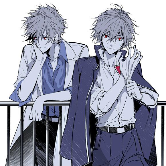 nagisa kaworu (neon genesis evangelion) drawn by ro-a