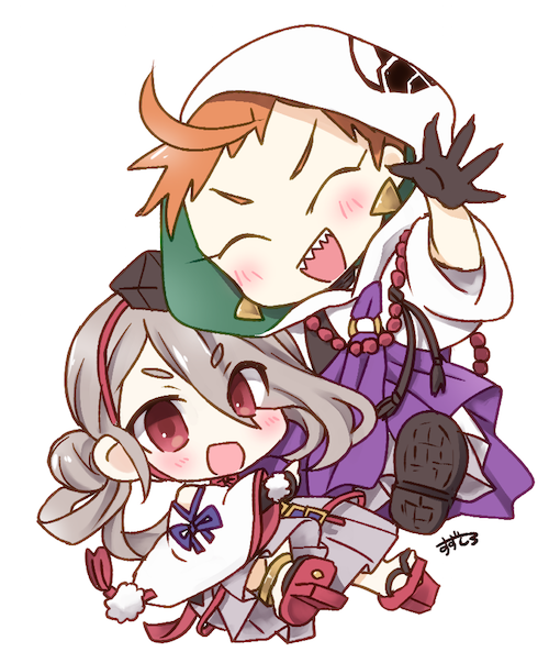 ima-no-tsurugi and iwatooshi (touken ranbu) drawn by suzushirokei