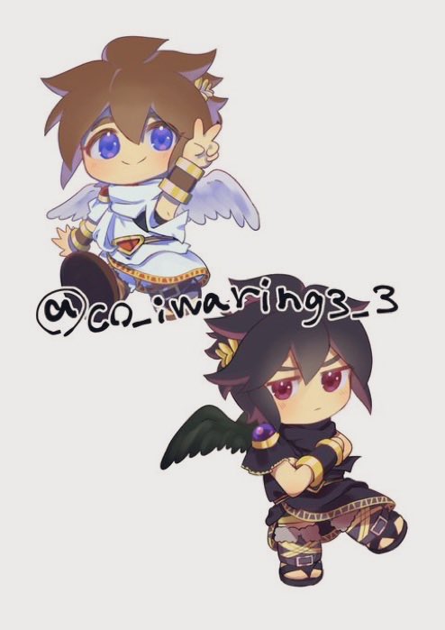 pit and dark pit (kid icarus and 1 more) drawn by ko_iwari_ngo