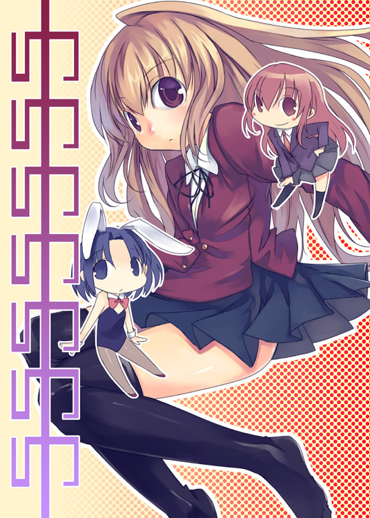 aisaka taiga, matsuzawa komaki, and souma hiroka (toradora! and 1 more) drawn by mikage_sekizai