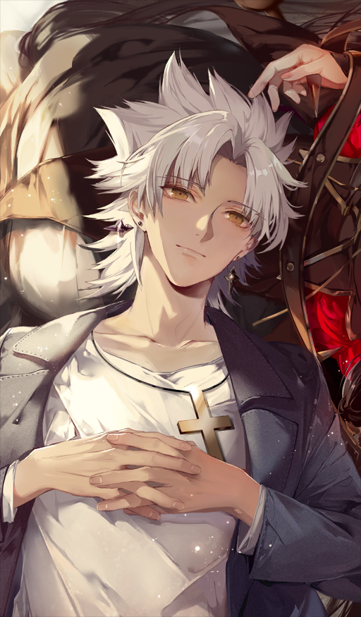 semiramis and amakusa shirou (fate and 2 more) drawn by fuyuomi