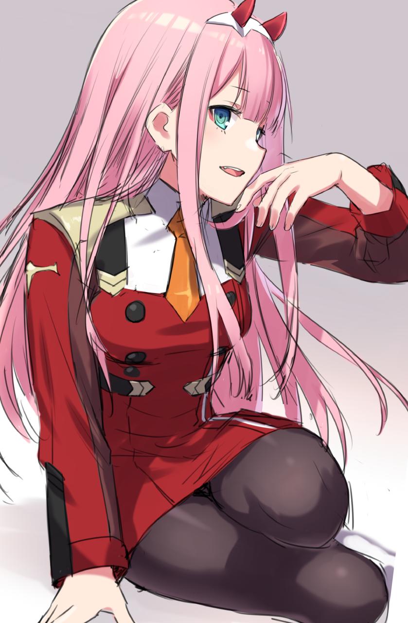 zero two (darling in the franxx) drawn by hiraga_matsuri