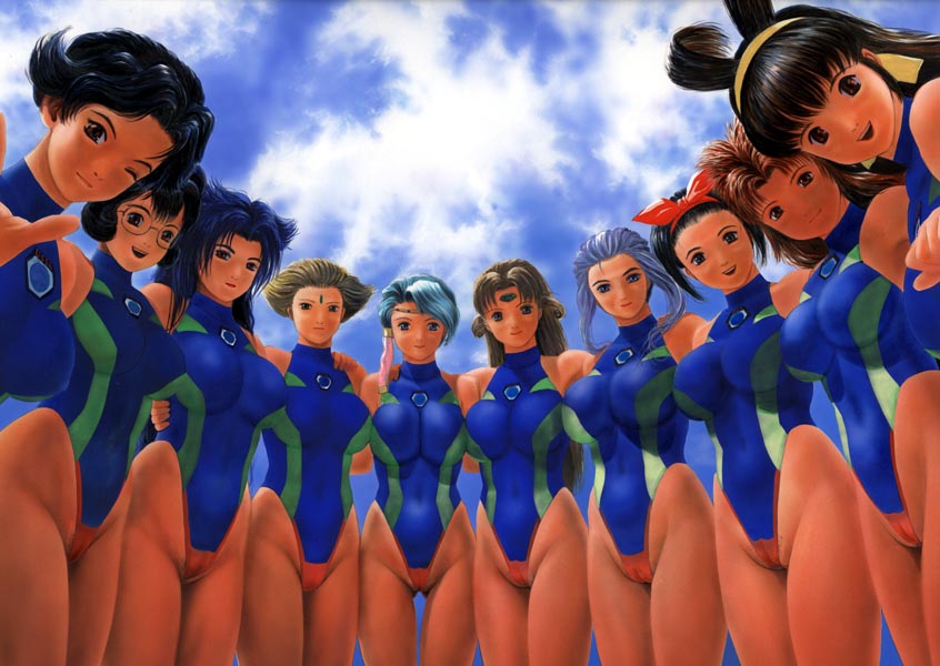 kanzaki akari, jessie gurtland, yanagida ichino, tanya natdhipytadd, wong ling-pha, and 5 more (battle athletes) drawn by miwa_tamao
