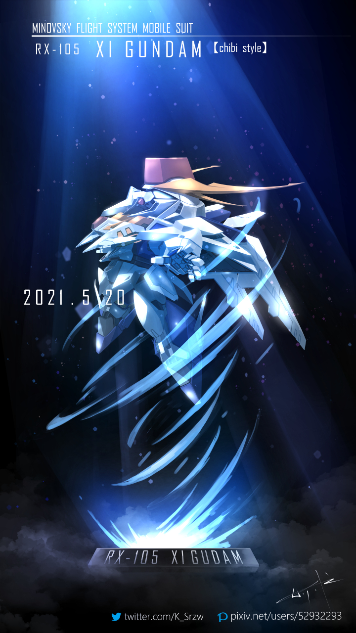 xi gundam (gundam and 2 more) drawn by serike_w
