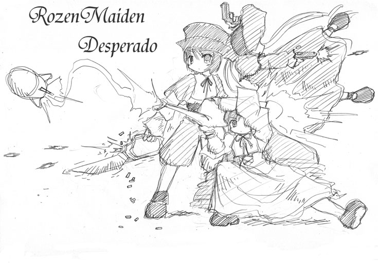 shinku, suiseiseki, and souseiseki (rozen maiden) drawn by naruse_mamoru