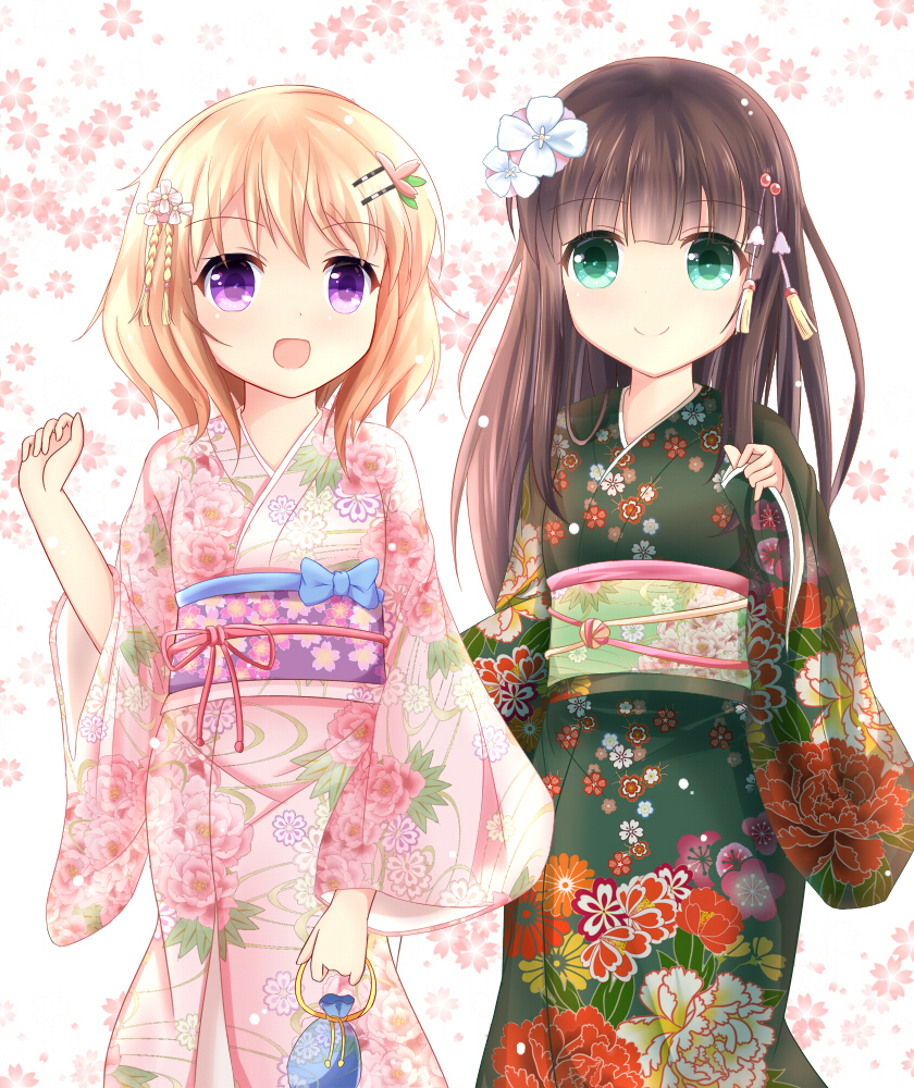 hoto cocoa and ujimatsu chiya (gochuumon wa usagi desu ka?) drawn by kedama_(kedama_akaza)