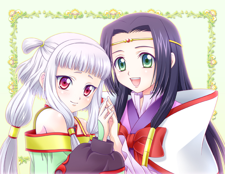 tianzi and sumeragi kaguya (code geass) drawn by hiyori_(nyatto)