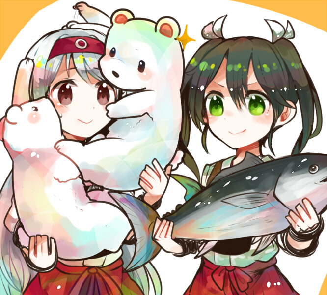 zuikaku and shoukaku (kantai collection) drawn by itomugi-kun
