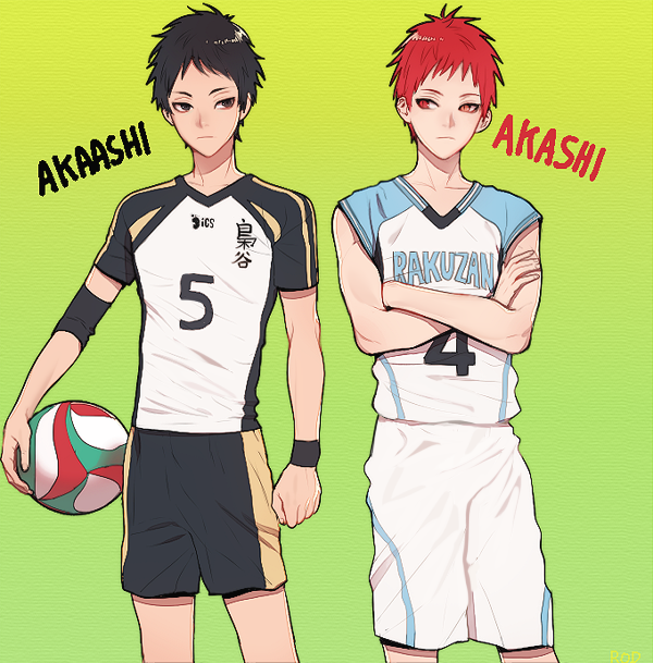 akaashi keiji and akashi seijuurou (haikyuu!! and 1 more) drawn by rod_(rod4817)