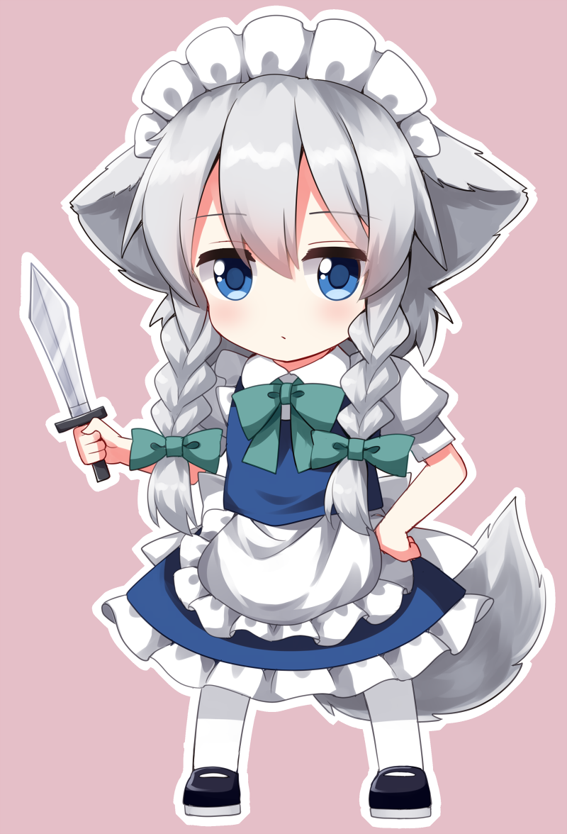 izayoi sakuya and inu sakuya (touhou) drawn by ruu_(tksymkw)