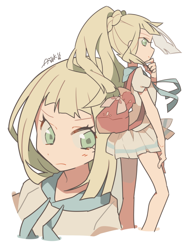 lillie (pokemon and 1 more) drawn by auko