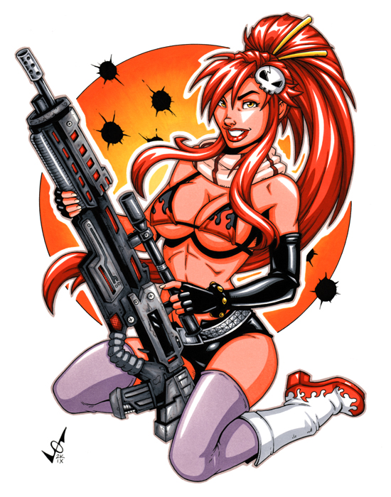 yoko littner (tengen toppa gurren lagann) drawn by garrett_blair