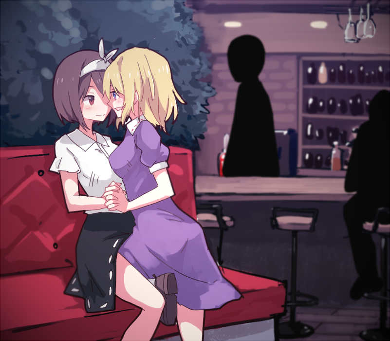 usami renko and maribel hearn (touhou and 1 more) drawn by shiroshi_(denpa_eshidan)