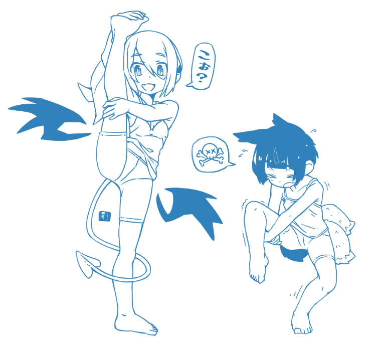kukuri and nameless (original) drawn by mawaru_(mawaru)