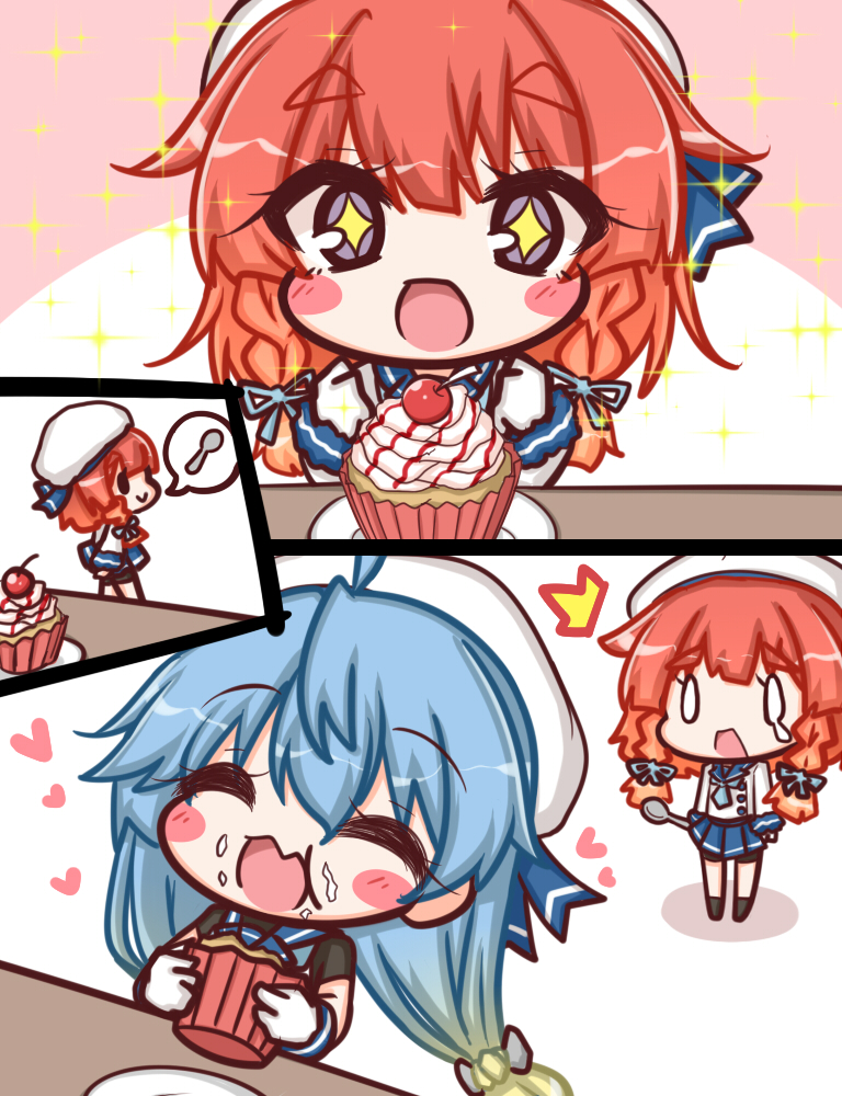etorofu and sado (kantai collection) drawn by komakoma_(magicaltale)